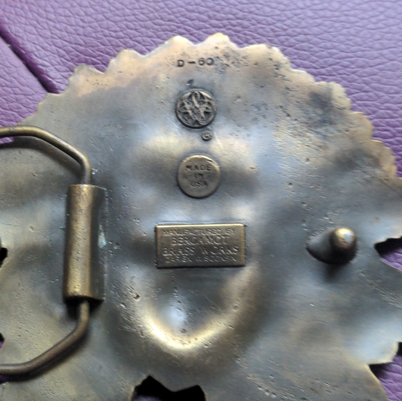 Bergamot Brass Works Chief Sitting Bull Belt Buckle - Picture 2 of 3